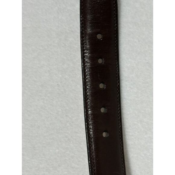 Trafalgar Cortina Bos Indicus Mens Sz 60 Clean Brown Big Tall Leather Dress Belt - Picture 6 of 6
